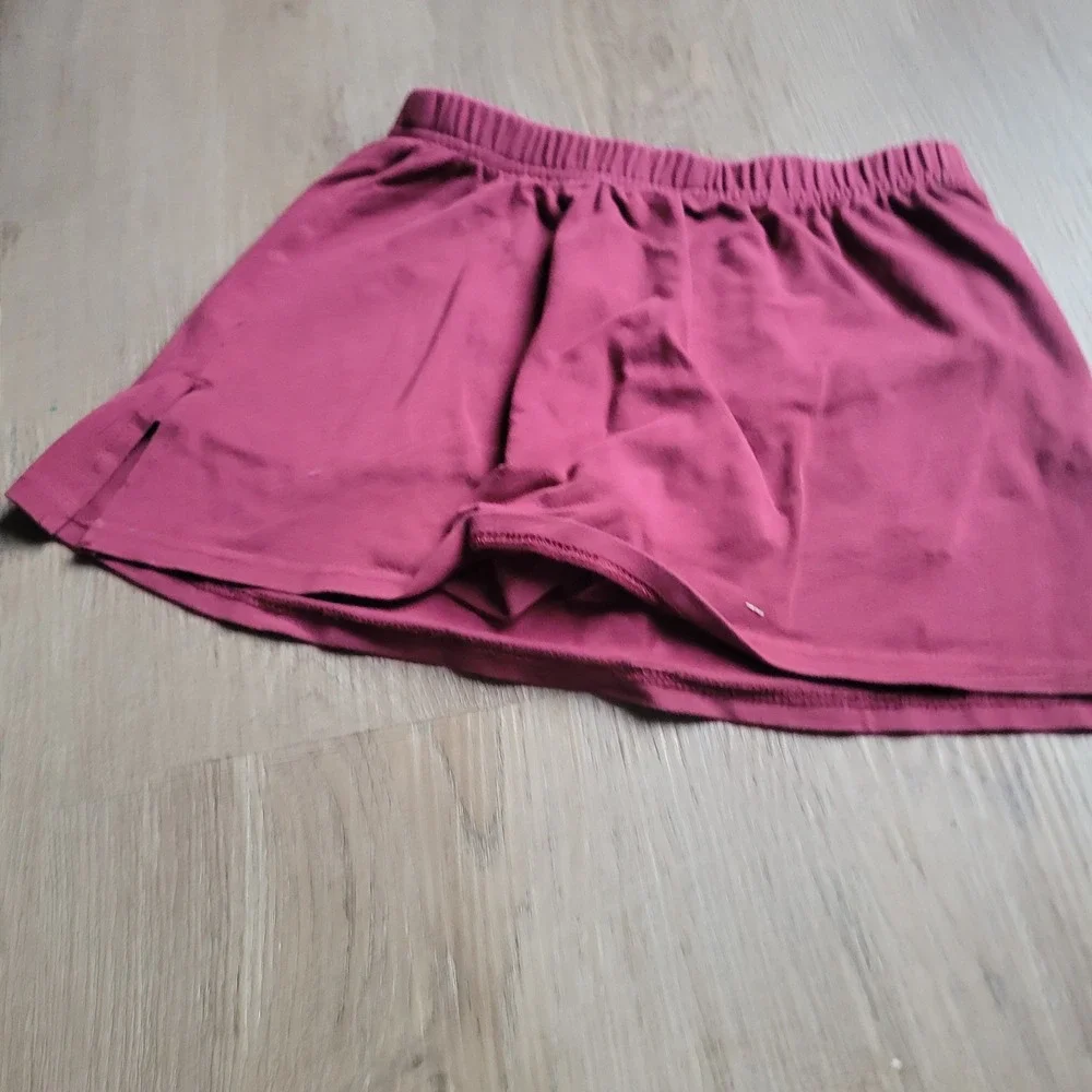 Chasse Skort Girls Youth Medium Maroon 2 Pack 310SKI Athletic Cheer Tennis Skirt
